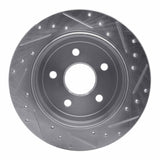 Dynamic Friction 2005-2010 Jeep Commander Rear Left Drilled & Slotted Silver Brake Rotor by Dynamic Friction Company 631-42001L