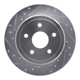 Dynamic Friction 2005-2010 Jeep Commander Rear Left Drilled & Slotted Silver Brake Rotor by Dynamic Friction Company 631-42001L