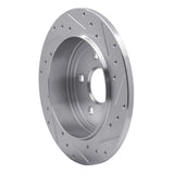 Dynamic Friction 2005-2010 Jeep Commander Rear Left Drilled & Slotted Silver Brake Rotor by Dynamic Friction Company 631-42001L