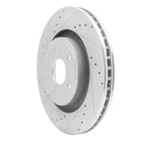 Dynamic Friction 2006-2010 Jeep Grand Cherokee Front Left Drilled & Slotted Silver Brake Rotor by Dynamic Friction Company 631-42002L