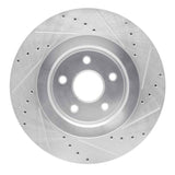 Dynamic Friction 2006-2010 Jeep Grand Cherokee Front Left Drilled & Slotted Silver Brake Rotor by Dynamic Friction Company 631-42002L