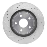 Dynamic Friction 2006-2010 Jeep Grand Cherokee Front Left Drilled & Slotted Silver Brake Rotor by Dynamic Friction Company 631-42002L