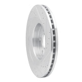 Dynamic Friction 2006-2010 Jeep Grand Cherokee Front Left Drilled & Slotted Silver Brake Rotor by Dynamic Friction Company 631-42002L