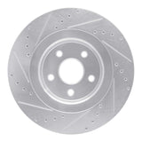 Dynamic Friction 2006-2010 Jeep Grand Cherokee Front Right Drilled & Slotted Silver Brake Rotor by Dynamic Friction Company 631-42002R