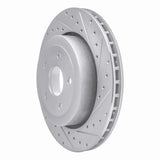 Dynamic Friction 2006-2010 Jeep Grand Cherokee Rear Right Drilled & Slotted Silver Brake Rotor by Dynamic Friction Company 631-42003R
