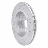Dynamic Friction 2006-2010 Jeep Grand Cherokee Rear Right Drilled & Slotted Silver Brake Rotor by Dynamic Friction Company 631-42003R