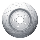 Dynamic Friction 2011-2022 Dodge Durango Rear Left Drilled & Slotted Silver Brake Rotor by Dynamic Friction Company 631-42004L