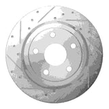 Dynamic Friction 2011-2022 Dodge Durango Rear Left Drilled & Slotted Silver Brake Rotor by Dynamic Friction Company 631-42004L