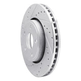 Dynamic Friction 2011-2022 Dodge Durango Front Left Drilled & Slotted Silver Brake Rotor by Dynamic Friction Company 631-42005L