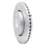 Dynamic Friction 2011-2022 Dodge Durango Front Right Drilled & Slotted Silver Brake Rotor by Dynamic Friction Company 631-42005R