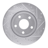 Dynamic Friction 2011-2022 Dodge Durango Front Right Drilled & Slotted Silver Brake Rotor by Dynamic Friction Company 631-42005R