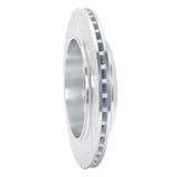 Dynamic Friction 2011-2025 Dodge Durango Rear Right Drilled & Slotted Silver Brake Rotor by Dynamic Friction Company 631-42006R