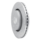 Dynamic Friction 2011-2025 Dodge Durango Front Left Drilled & Slotted Silver Brake Rotor by Dynamic Friction Company 631-42007L
