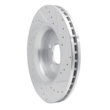 Dynamic Friction 2011-2025 Dodge Durango Front Left Drilled & Slotted Silver Brake Rotor by Dynamic Friction Company 631-42007L