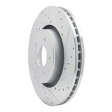 Dynamic Friction 2011-2025 Dodge Durango Front Right Drilled & Slotted Silver Brake Rotor by Dynamic Friction Company 631-42007R