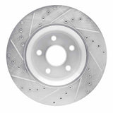 Dynamic Friction 2011-2025 Dodge Durango Front Right Drilled & Slotted Silver Brake Rotor by Dynamic Friction Company 631-42007R