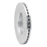 Dynamic Friction 2011-2025 Dodge Durango Front Right Drilled & Slotted Silver Brake Rotor by Dynamic Friction Company 631-42007R
