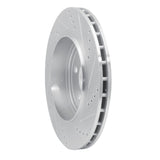 Dynamic Friction 2012-2025 Dodge Durango Rear Left Drilled & Slotted Silver Brake Rotor by Dynamic Friction Company 631-42008L