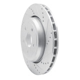 Dynamic Friction 2012-2025 Dodge Durango Rear Right Drilled & Slotted Silver Brake Rotor by Dynamic Friction Company 631-42008R