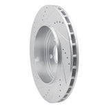 Dynamic Friction 2012-2025 Dodge Durango Rear Right Drilled & Slotted Silver Brake Rotor by Dynamic Friction Company 631-42008R