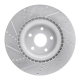 Dynamic Friction 2012-2025 Dodge Durango Front Right Drilled & Slotted Silver Brake Rotor by Dynamic Friction Company 631-42009R
