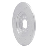 Dynamic Friction 2014-2023 Jeep Cherokee Rear Right Drilled & Slotted Silver Brake Rotor by Dynamic Friction Company 631-42010R