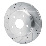 Dynamic Friction 2008-2012 Jeep J8 Front Left Drilled & Slotted Silver Brake Rotor by Dynamic Friction Company 631-42011L