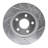Dynamic Friction 2008-2012 Jeep J8 Front Left Drilled & Slotted Silver Brake Rotor by Dynamic Friction Company 631-42011L