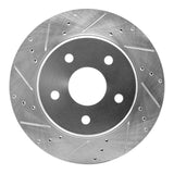 Dynamic Friction 2008-2012 Jeep J8 Front Left Drilled & Slotted Silver Brake Rotor by Dynamic Friction Company 631-42011L