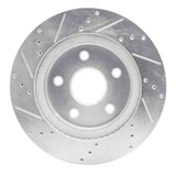 Dynamic Friction 2008-2012 Jeep J8 Front Right Drilled & Slotted Silver Brake Rotor by Dynamic Friction Company 631-42011R