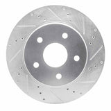 Dynamic Friction 2008-2012 Jeep J8 Front Right Drilled & Slotted Silver Brake Rotor by Dynamic Friction Company 631-42011R