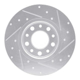 Dynamic Friction 2014-2022 Chrysler 200 Rear Left Drilled & Slotted Silver Brake Rotor by Dynamic Friction Company 631-42012L