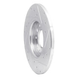 Dynamic Friction 2014-2022 Chrysler 200 Rear Left Drilled & Slotted Silver Brake Rotor by Dynamic Friction Company 631-42012L