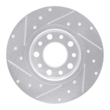 Dynamic Friction 2014-2022 Chrysler 200 Rear Right Drilled & Slotted Silver Brake Rotor by Dynamic Friction Company 631-42012R