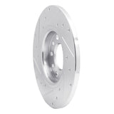 Dynamic Friction 2014-2022 Chrysler 200 Rear Right Drilled & Slotted Silver Brake Rotor by Dynamic Friction Company 631-42012R