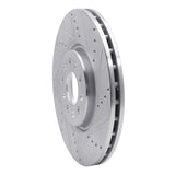 Dynamic Friction 2014-2025 Alfa Romeo Tonale Front Right Drilled & Slotted Silver Brake Rotor by Dynamic Friction Company 631-42013R