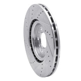 Dynamic Friction 2014-2025 Alfa Romeo Tonale Front Right Drilled & Slotted Silver Brake Rotor by Dynamic Friction Company 631-42013R