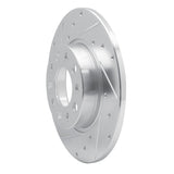 Dynamic Friction 2015-2025 Alfa Romeo Tonale Rear Left Drilled & Slotted Silver Brake Rotor by Dynamic Friction Company 631-42014L