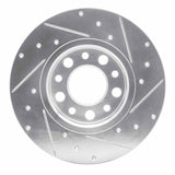 Dynamic Friction 2015-2025 Alfa Romeo Tonale Rear Left Drilled & Slotted Silver Brake Rotor by Dynamic Friction Company 631-42014L