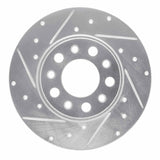 Dynamic Friction 2015-2025 Alfa Romeo Tonale Rear Left Drilled & Slotted Silver Brake Rotor by Dynamic Friction Company 631-42014L
