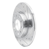 Dynamic Friction 2015-2025 Alfa Romeo Tonale Rear Right Drilled & Slotted Silver Brake Rotor by Dynamic Friction Company 631-42014R