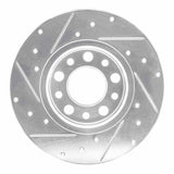 Dynamic Friction 2015-2025 Alfa Romeo Tonale Rear Right Drilled & Slotted Silver Brake Rotor by Dynamic Friction Company 631-42014R
