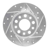 Dynamic Friction 2015-2025 Alfa Romeo Tonale Rear Right Drilled & Slotted Silver Brake Rotor by Dynamic Friction Company 631-42014R