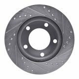 R1 Concepts 1976-1986 Jeep CJ5 Front Left Drilled & Slotted Silver Brake Rotor by R1 Concepts 631-42017L