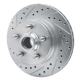 R1 Concepts 1986-1992 Jeep Comanche Front Left Drilled & Slotted Silver Brake Rotor by R1 Concepts 631-42018L
