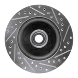 R1 Concepts 1986-1992 Jeep Comanche Front Left Drilled & Slotted Silver Brake Rotor by R1 Concepts 631-42018L