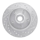 R1 Concepts 1986-1992 Jeep Wagoneer Front Right Drilled & Slotted Silver Brake Rotor by R1 Concepts 631-42018R