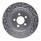 Dynamic Friction 2007-2012 Dodge Nitro Rear Left Drilled & Slotted Silver Brake Rotor by Dynamic Friction Company 631-42019L