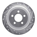 Dynamic Friction 2007-2012 Dodge Nitro Rear Left Drilled & Slotted Silver Brake Rotor by Dynamic Friction Company 631-42019L