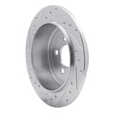 Dynamic Friction 2007-2012 Dodge Nitro Rear Left Drilled & Slotted Silver Brake Rotor by Dynamic Friction Company 631-42019L